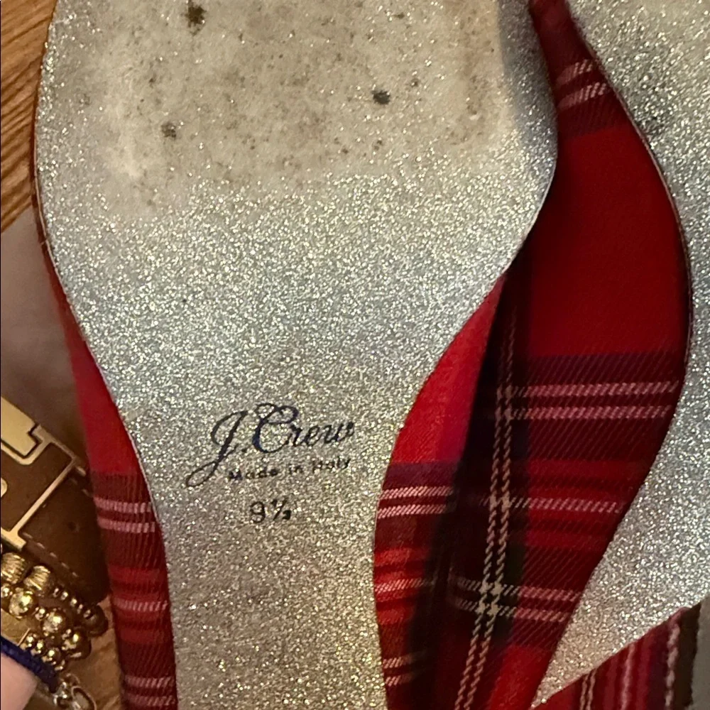 Plaid Red and Black Women's Pump J Crew tartan plaid
